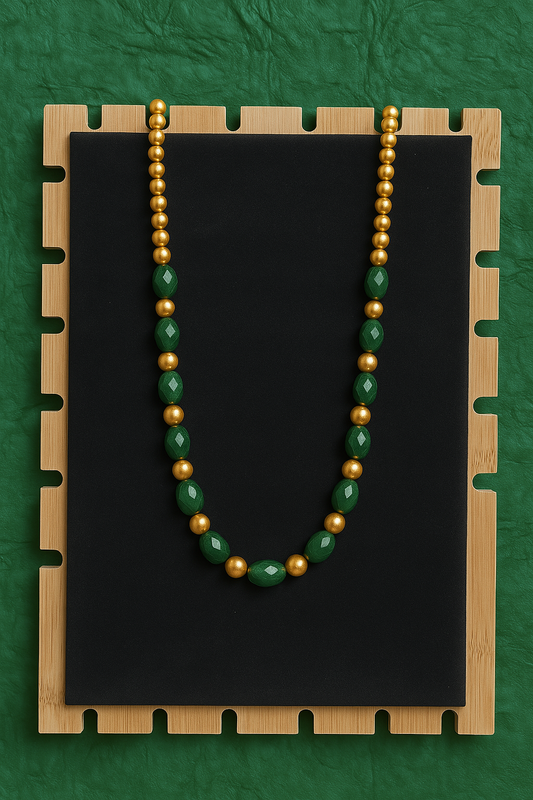 Swarovski  Necklace  With  Green Beads