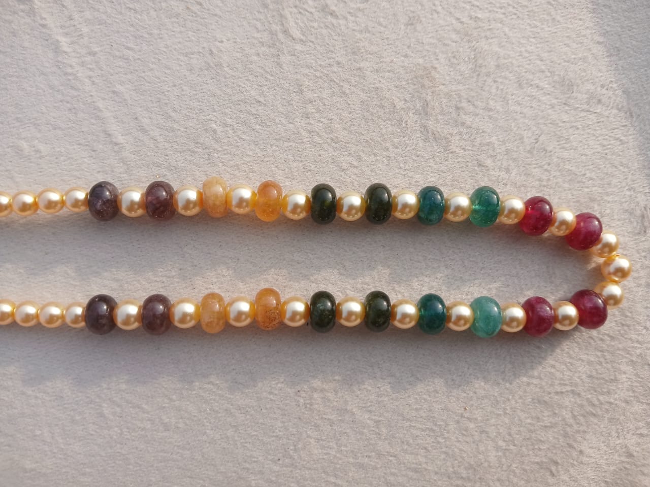 Elegant Multi-Gem Necklace with Swarovski Beads and Pearls