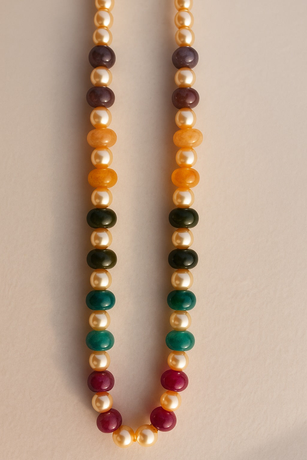 Elegant Multi-Gem Necklace with Swarovski Beads and Pearls